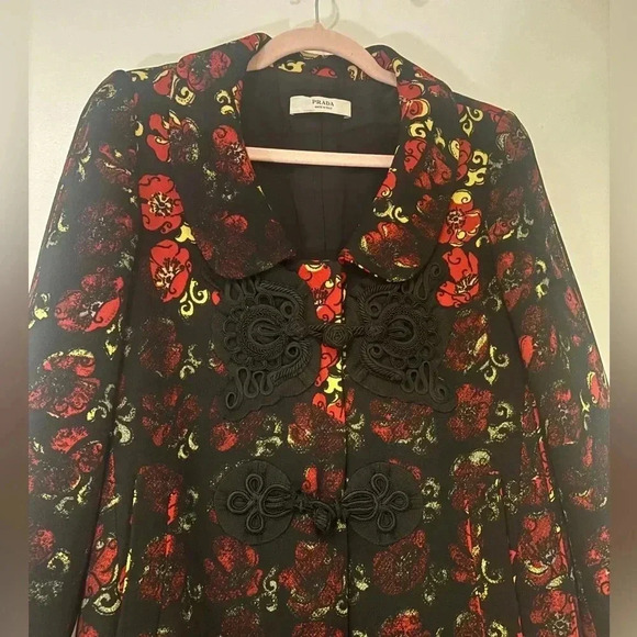Prada Vintage Printed Coat - Picture 6 of 7